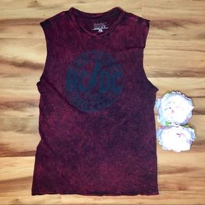 AC/DC Sleeveless Rock Band T Shirt Tee Unisex